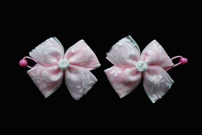 PINK HAIR CLIPS, PINK HAIR BOW WITH LACE, PINK HAIR HOLDER, PINK HAIR ACCESSORIES